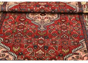 Tappeto Hamadan Stilizzato Rosso Mattone Blu Scuro 101x144 Cm