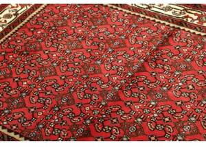 Tappeto Hamadan Stilizzato Rosso Avorio 112x141 Cm
