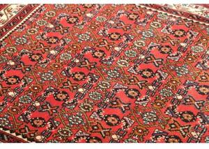 Tappeto Hamadan Stilizzato Rosso Blu Scuro 101x150 Cm