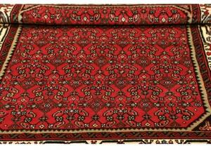 Tappeto Hamadan Stilizzato Rosso Avorio 112x141 Cm