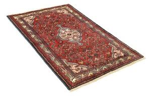 Tappeto Hamadan Stilizzato Rosso Mattone Blu Scuro 101x144 Cm