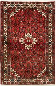 Tappeto Hamadan Stilizzato Rosso Avorio 104x155 Cm