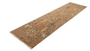 Tappeto Floralia Floreale Marrone Blu Corsia 79x295 Cm