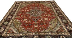 Tappeto Tabriz Stilizzato Rosso Mattone Blu Scuro 250x340 Cm