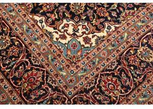 Tappeto Ardakan Medaglione Floreale Rosso Blu Scuro 245x355 Cm