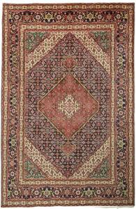 Tappeto Tabriz Stilizzato Blu Scuro Rosso 200x303 Cm