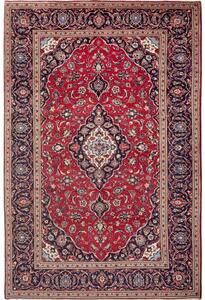 Tappeto Ardakan Medaglione Floreale Rosso Blu Scuro 192x295 Cm