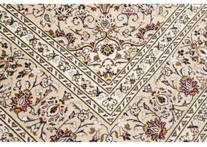 Tappeto Kashan Medaglione Floreale Avorio Bordeaux 248x358 Cm