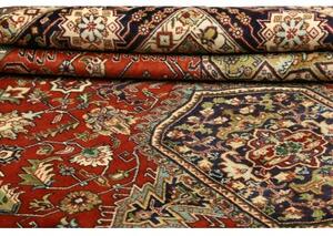 Tappeto Tabriz Stilizzato Rosso Mattone Blu Scuro 250x340 Cm