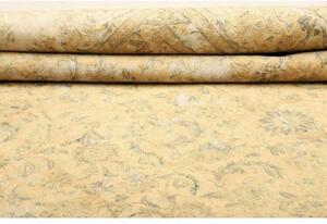 Tappeto Vintage Floreale Ocra Beige 285x405 Cm