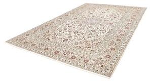 Tappeto Kashan Medaglione Floreale Avorio Bordeaux 248x358 Cm