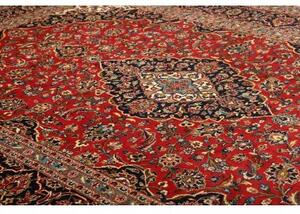 Tappeto Ardakan Medaglione Floreale Rosso Blu Scuro 245x355 Cm