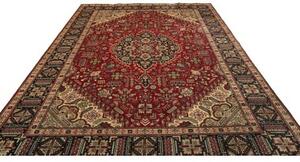 Tappeto Tabriz Stilizzato Rosso Avorio 248x337 Cm
