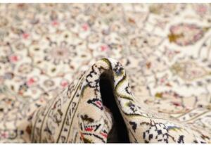 Tappeto Kashan Medaglione Floreale Avorio Bordeaux 248x358 Cm