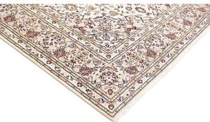 Tappeto Kashan Medaglione Floreale Avorio Blu Scuro 202x298 Cm