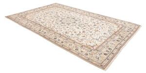 Tappeto Kashan Medaglione Floreale Avorio Blu 200x312 Cm