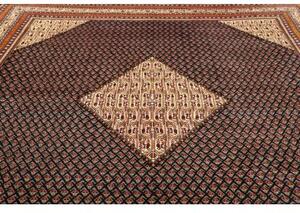 Tappeto Sarough Stilizzato Blu Scuro Avorio 285x340 Cm