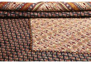 Tappeto Sarough Stilizzato Blu Scuro Avorio 285x340 Cm