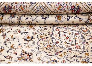 Tappeto Kashan Medaglione Floreale Avorio Blu 202x305 Cm