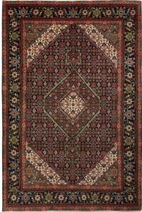 Tappeto Tabriz Stilizzato Blu Scuro Rosso Mattone 200x308 Cm