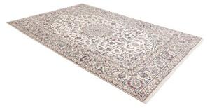 Tappeto Kashan Medaglione Floreale Avorio Blu 200x293 Cm