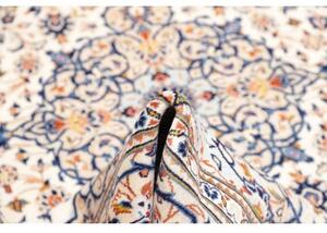Tappeto Kashan Medaglione Floreale Avorio Blu 200x315 Cm