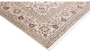 Tappeto Kashan Medaglione Floreale Avorio Blu 202x305 Cm