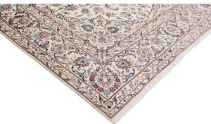 Tappeto Kashan Medaglione Floreale Avorio Blu 200x293 Cm