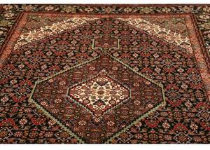 Tappeto Tabriz Stilizzato Blu Scuro Rosso Mattone 200x308 Cm