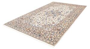 Tappeto Kashan Medaglione Floreale Avorio Blu 200x315 Cm
