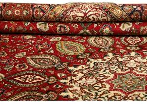 Tappeto Tabriz Medaglione Floreale Rosso Avorio 302x390 Cm