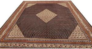 Tappeto Sarough Stilizzato Blu Scuro Avorio 285x340 Cm