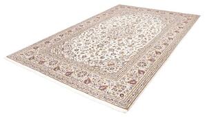 Tappeto Kashan Medaglione Floreale Avorio Blu 202x305 Cm