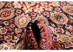 Tappeto Tabriz Medaglione Floreale Blu Scuro Rosso Mattone 303x400 Cm