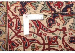 Tappeto Tabriz Medaglione Floreale Blu Scuro Rosso Mattone 303x400 Cm