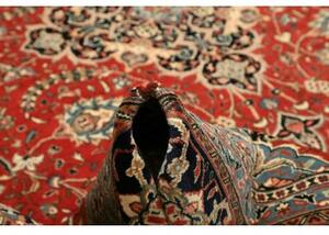 Tappeto Sarough Medaglione Floreale Rosso Mattone Blu Scuro 265x385 Cm