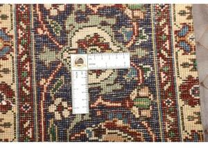 Tappeto Tabriz Medaglione Floreale Blu Scuro Rosso Carminio 200x305 Cm