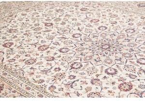 Tappeto Kashan Medaglione Floreale Avorio Blu Scuro 240x340 Cm