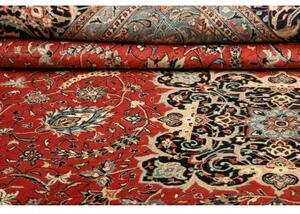 Tappeto Sarough Medaglione Floreale Rosso Mattone Blu Scuro 265x385 Cm