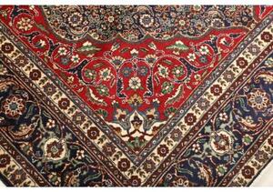 Tappeto Tabriz Medaglione Floreale Blu Scuro Rosso Carminio 200x305 Cm