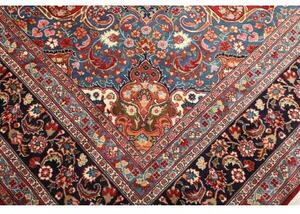 Tappeto Sabzevar Medaglione Floreale Rosso Blu 290x390 Cm