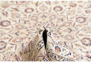 Tappeto Kashan Medaglione Floreale Avorio Blu Scuro 240x340 Cm