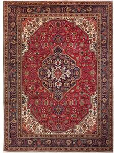 Tappeto Tabriz Stilizzato Rosso Blu Notte 248x343 Cm