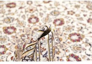 Tappeto Kashan Medaglione Floreale Avorio Rosso Scuro 190x300 Cm