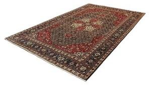 Tappeto Tabriz Medaglione Floreale Blu Scuro Rosso Carminio 200x305 Cm