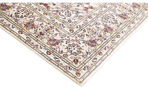 Tappeto Kashan Medaglione Floreale Avorio Rosso Scuro 190x300 Cm