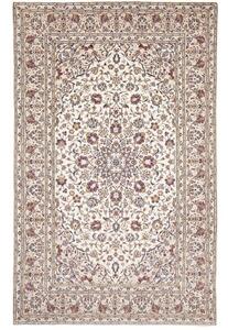 Tappeto Kashan Medaglione Floreale Avorio Rosso Scuro 190x300 Cm