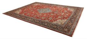 Tappeto Sarough Medaglione Floreale Rosso Blu 280x365 Cm