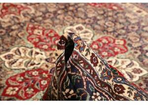 Tappeto Tabriz Medaglione Floreale Blu Scuro Rosso Carminio 200x305 Cm