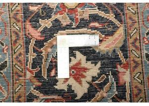 Tappeto Sarough Medaglione Floreale Rosso Mattone Blu Scuro 265x385 Cm